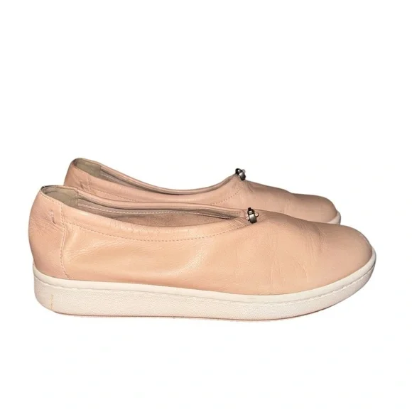 EILEEN FISHER Sydney Slip On Washed Leather Comfort Sneakers Blush Pink Size 8 - Picture 6 of 15